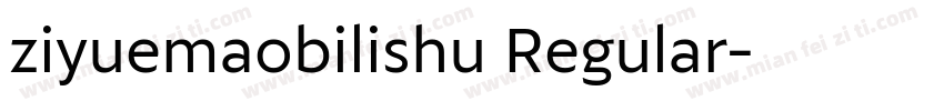 ziyuemaobilishu Regular字体转换